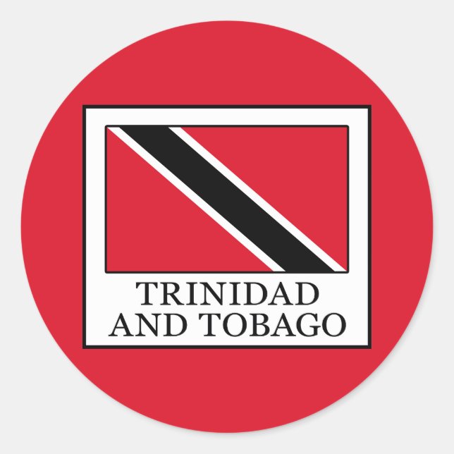 Adesivo Redondo Trinidade e Tobago (Frente)