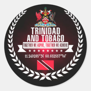 Adesivo Redondo Trinidade e Tobago