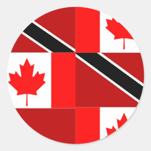 Adesivo Redondo Trinidadiano-canadense