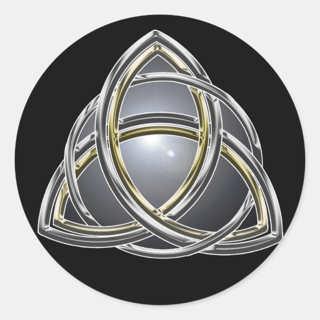 Adesivo Redondo Trinity Knot 2 Sticker (Frente)