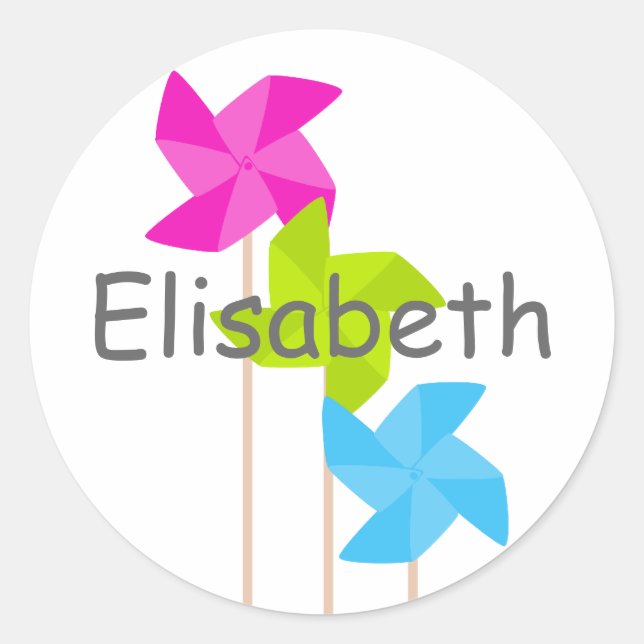 Adesivo Redondo Trio do PinWheel (Frente)