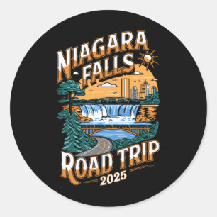 Adesivo Redondo Trip. 2025 - Férias de Verão de Niagara Falls