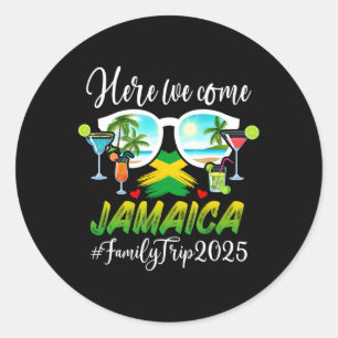 Adesivo Redondo Trip da Família Funny Matching Jamaica 2025 Black 