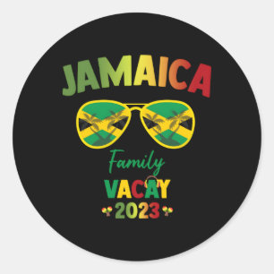 Adesivo Redondo Trip de Férias Jamaica 2023
