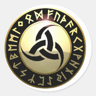 Adesivo Redondo Triple Horn of Odin