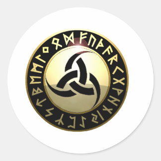 Adesivo Redondo Triple Horn of Odin