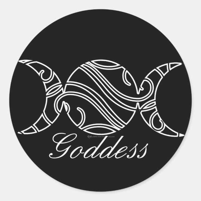 Adesivo Redondo Triple Moon Scrollwork (Frente)