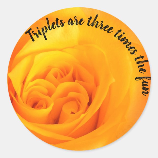 Adesivo Redondo Tripletes de vedação de envelope Rosa de laranja c (Frente)