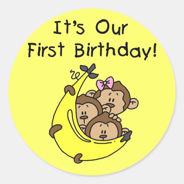 Adesivo Redondo Triplets 1rua - Dois Meninos, Uma Rapariga (Frente)