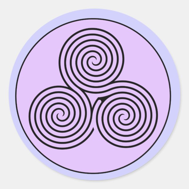 Adesivo Redondo Triplo Labirinto Espiral (Frente)