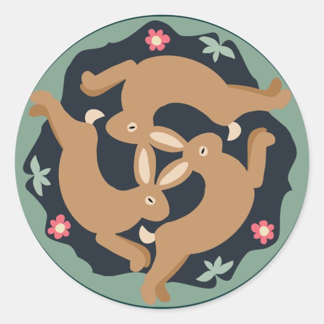 Adesivo Redondo Triplo Lebre (Frente)