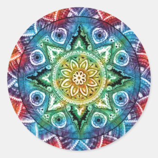 Adesivo Redondo Trippy Mandala