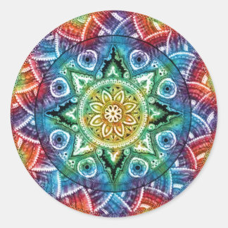 Adesivo Redondo Trippy Mandala