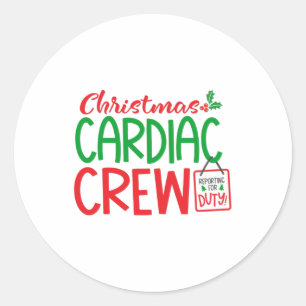 Adesivo Redondo Tripulação cardíaca de Natal, Departamento de c