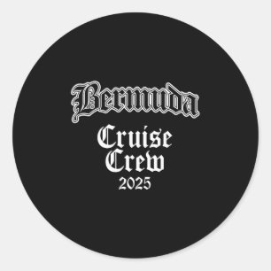 Adesivo Redondo Tripulação de Cruzeiro Familiar para as Bermudas 2