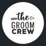 Adesivo Redondo Tripulação do Groom<br><div class="desc">Faça sua equipe se destacar na multidão, uma impressão perfeita para seu casamento.</div>