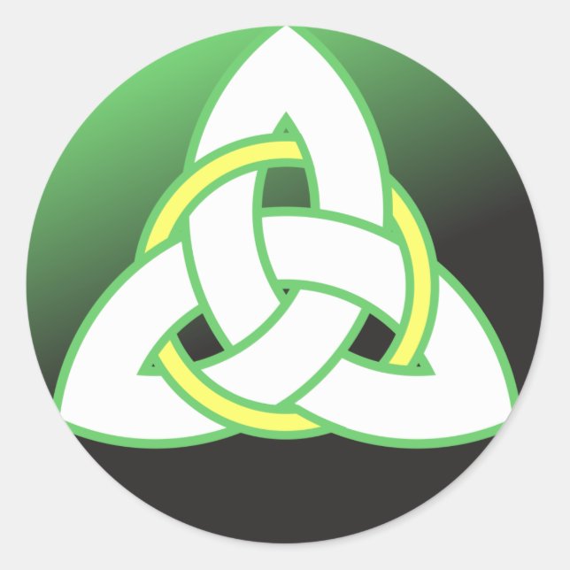 Adesivo Redondo Triquetra Celtic Trinity Knot (Frente)