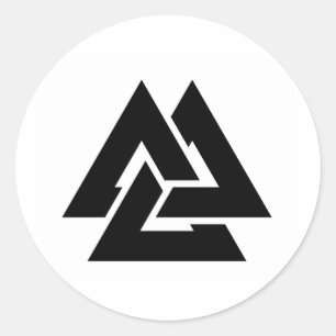Adesivo Redondo Triquetra do símbolo de Valknut