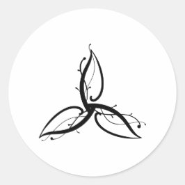 Adesivo Redondo Triquetra Odin Norse Wicca - Símbolo Sticker