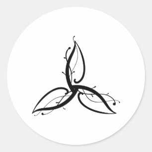 Adesivo Redondo Triquetra Odin Norse Wicca - Símbolo Sticker