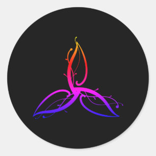 Adesivo Redondo Triquetra Odin Norse Wicca - Símbolo Sticker