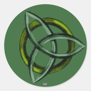Adesivo Redondo Triquetra (verde)