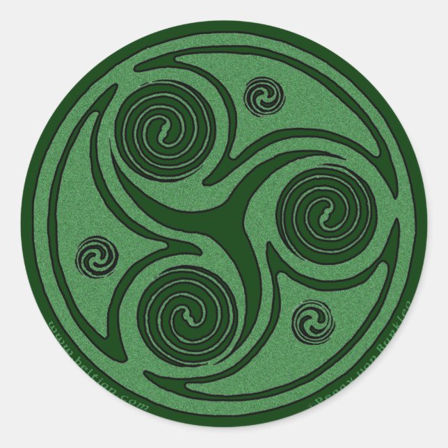 Adesivo Redondo Triskel Spiral #2 (Frente)
