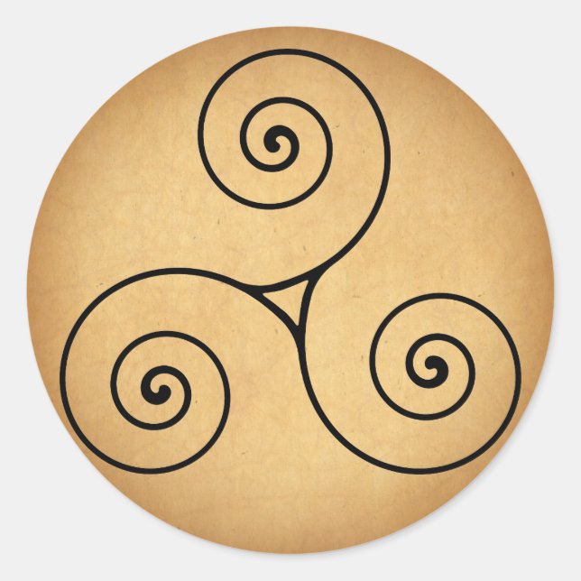 Adesivo Redondo Triskele (Frente)