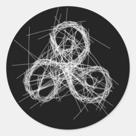 Adesivo Redondo Triskele Celta - Símbolo espiral triplo.