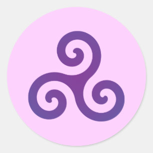 Adesivo Redondo Triskele roxo