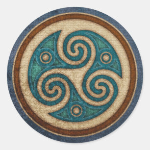 Adesivo Redondo Triskele Stickers Escuros