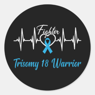 Adesivo Redondo Trisomia 18 Guerreiro de Sensibilização Luz de Bat