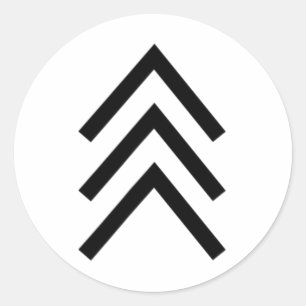 Adesivo Redondo Trisomy 21 Down Síndrome Três Setas Cromossômicas 