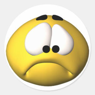 Adesivo Redondo tristeza