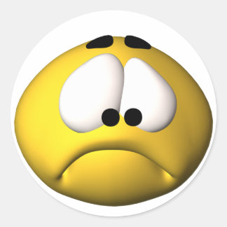 Adesivo Redondo tristeza