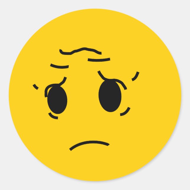 Adesivo Redondo tristeza (Frente)