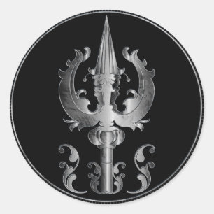 Adesivo Redondo Trisula - Tridente de Shiva
