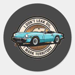 Adesivo Redondo Triumph Spitfire design