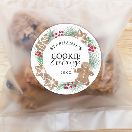 Adesivo Redondo Troca de Cookies Watercolor