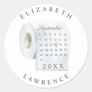 Adesivo Redondo Troca exclusiva do calendário do cilindro de papel
