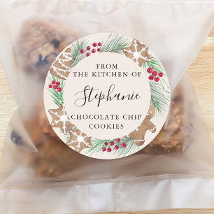 Adesivo Redondo Trocas de Biscoitos Personalizados com Aquarela