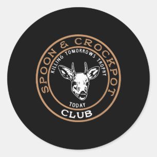 Adesivo Redondo Troféu De Amanhã De Colher E Crock Po Ing