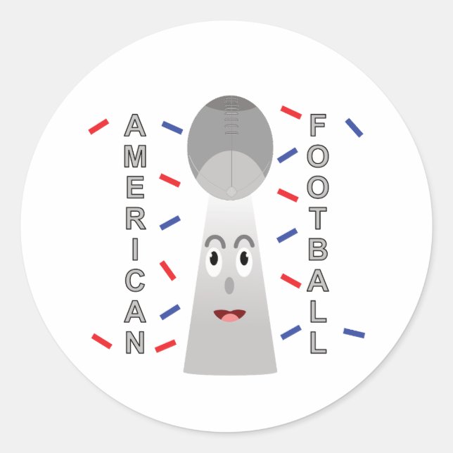 Adesivo Redondo Troféu de campeões de futebol americano (Frente)