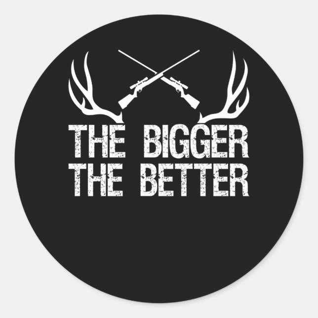 Adesivo Redondo Troféu Hunter Hirschgeweih Hunting Gun GePesd (Frente)