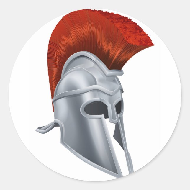 Adesivo Redondo Trojan Helmet (Frente)