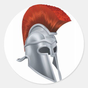 Adesivo Redondo Trojan Helmet