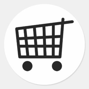 Adesivo Redondo trole preto da compra
