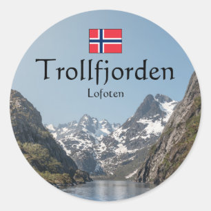 Adesivo Redondo Trollfjord Lofoten