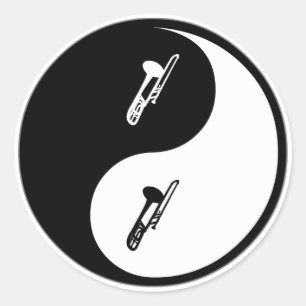 Adesivo Redondo Trombone de Yin Yang