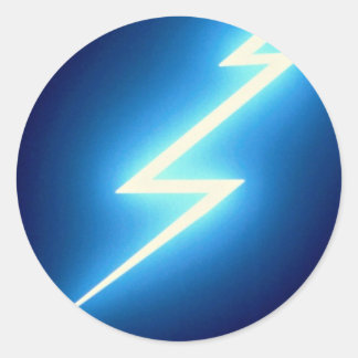 Adesivo Redondo Trompa brilhante sobre fundo preto